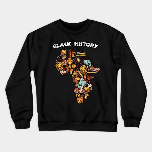 black history month african american Crewneck Sweatshirt by AwesomeDesignArt